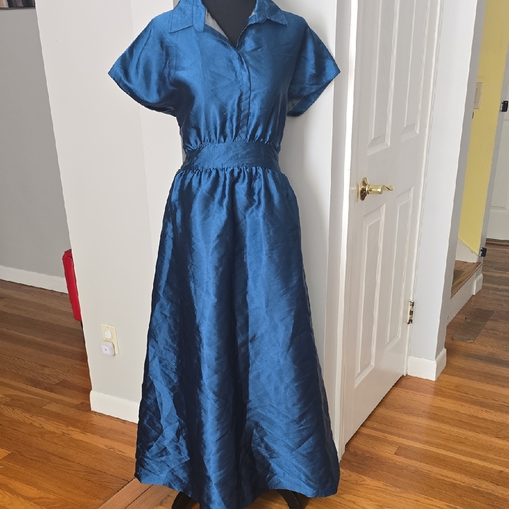 Elegant Blue Women's Dress